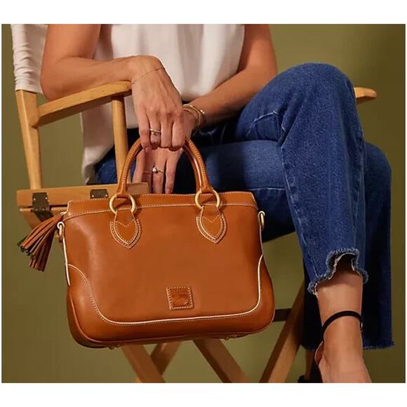 Dooney & Bourke Florentine Leather Short Handle Shopper Natural bag A613857 - Picture 4 of 14